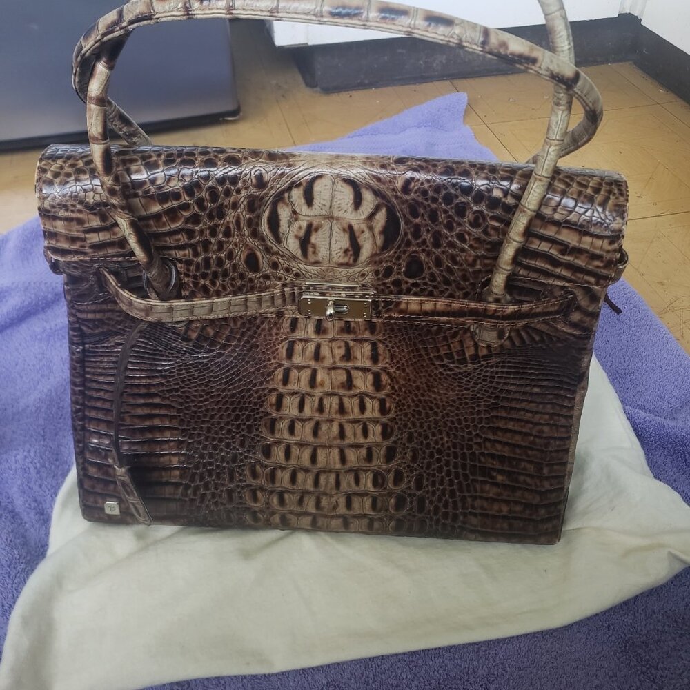 Besso Croc Stamped leather Purse Large